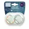 PHILIPS AVENT - Ultra Air Nighttime Ορθοδοντικές Πιπίλες Σιλικόνης Νύχτας Unisex 18m+ (SCF376/23) - 2τμχ
