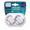 PHILIPS AVENT - Ultra Air Nighttime Ορθοδοντικές Πιπίλες Σιλικόνης Νύχτας 6-18m Κορίτσι (SCF376/14) - 2τμχ