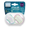 PHILIPS AVENT - Ultra Air Nighttime Ορθοδοντικές Πιπίλες Σιλικόνης Νύχτας 0-6m Κορίτσι (SCF376/19) - 2τμχ