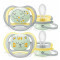 PHILIPS AVENT - Ultra Air Nighttime Ορθοδοντικές Πιπίλες Σιλικόνης Νύχτας 18m+ (SCF376/01) - 2τμχ