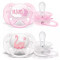 PHILIPS AVENT - Ultra Soft Ορθοδοντικές Πιπίλες Σιλικόνης 0-6m για Κορίτσι (SCF222/02) - 2τμχ