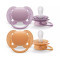 PHILIPS AVENT - Ultra Soft Ορθοδοντικές Πιπίλες Σιλικόνης 6-18m για Κορίτσι (SCF091/33) - 2τμχ