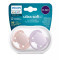 PHILIPS AVENT - Ultra Soft Ορθοδοντικές Πιπίλες Σιλικόνης 0-6m για Κορίτσι (SCF091/31) - 2τμχ