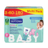 SEPTONA Calm N' Care Sensitive Μωρομάντηλα 0-12m 180τμχ