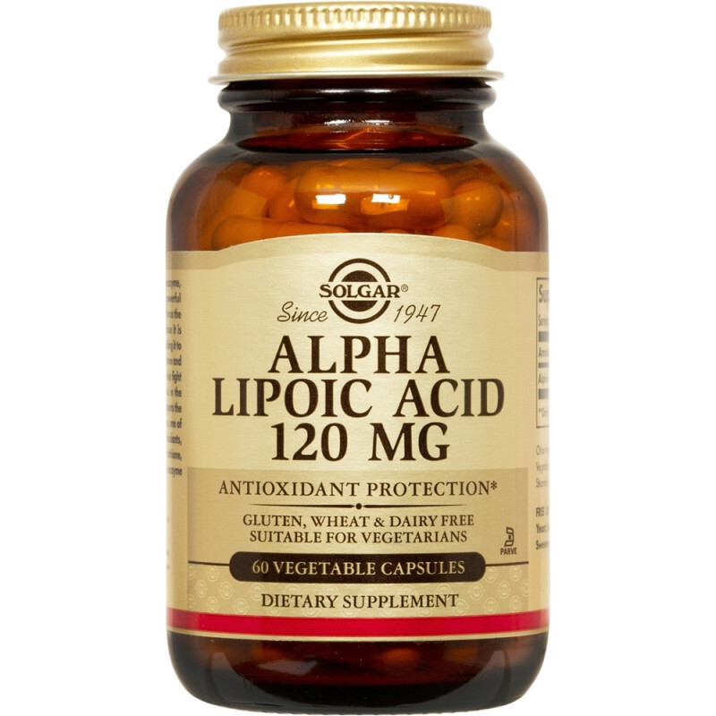 Solgar Alpha Lipoic Acid 120mg Αντιοξειδωτικό 60caps