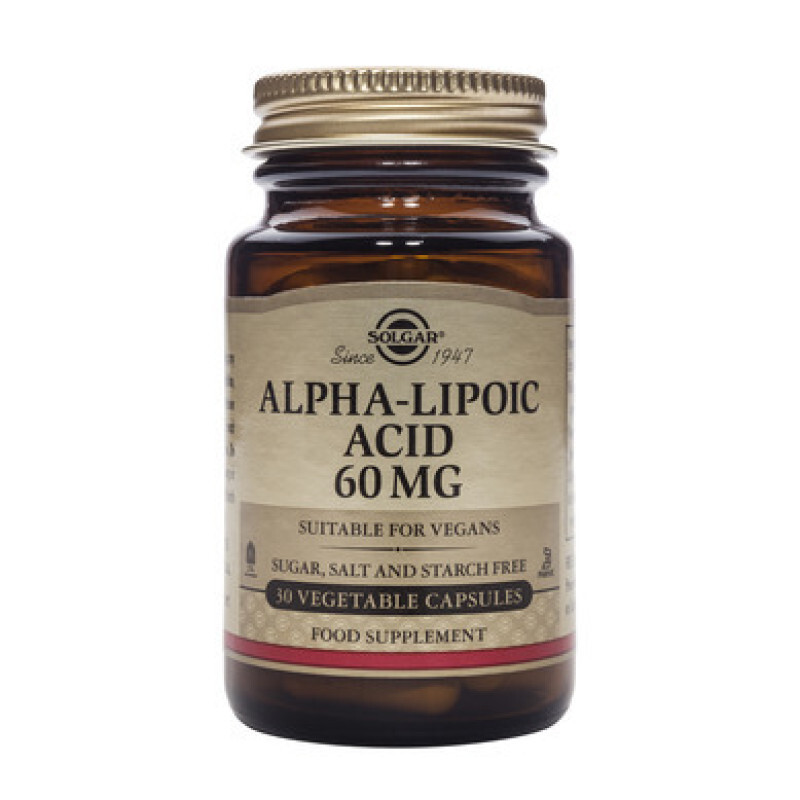 Solgar Alpha Lipoic Acid 60mg Αντιοξειδωτικό 30caps