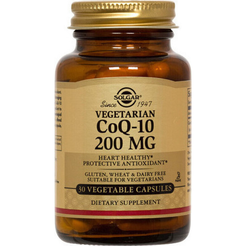 SOLGAR - Coenzyme Q-10 (200mg) Ενίσχυση Καρδιακής Λειτουργίας, Μυοπάθειες & Μυϊκές Αδυναμίες - 30caps