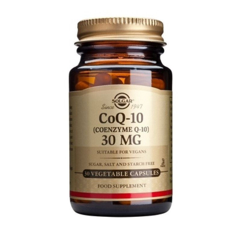 Solgar - Coenzyme Q-10 (30mg) Ενίσχυση Καρδιακής Λειτουργίας, Μυοπάθειες & Μυϊκές Αδυναμίες - 30caps