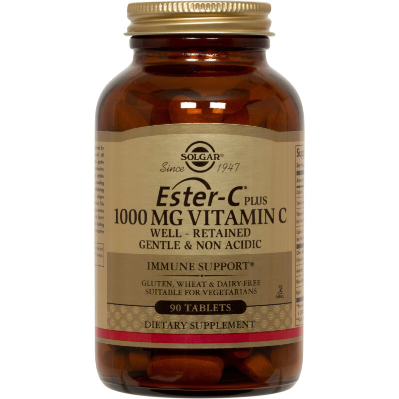 Solgar - Ester-c Plus 1000mg Vitamin C Ενίσχυση Ανσοσοποιητικού - 90tabs