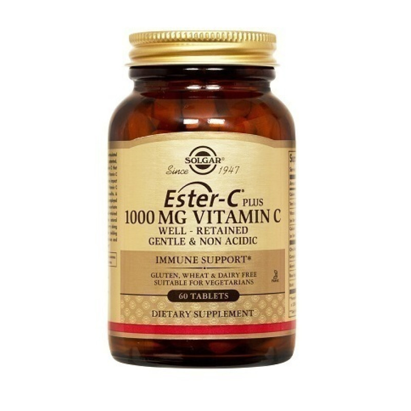 Solgar - Ester-c Plus 1000mg Vitamin C Ενίσχυση Ανοσοποιητικού -60tabs