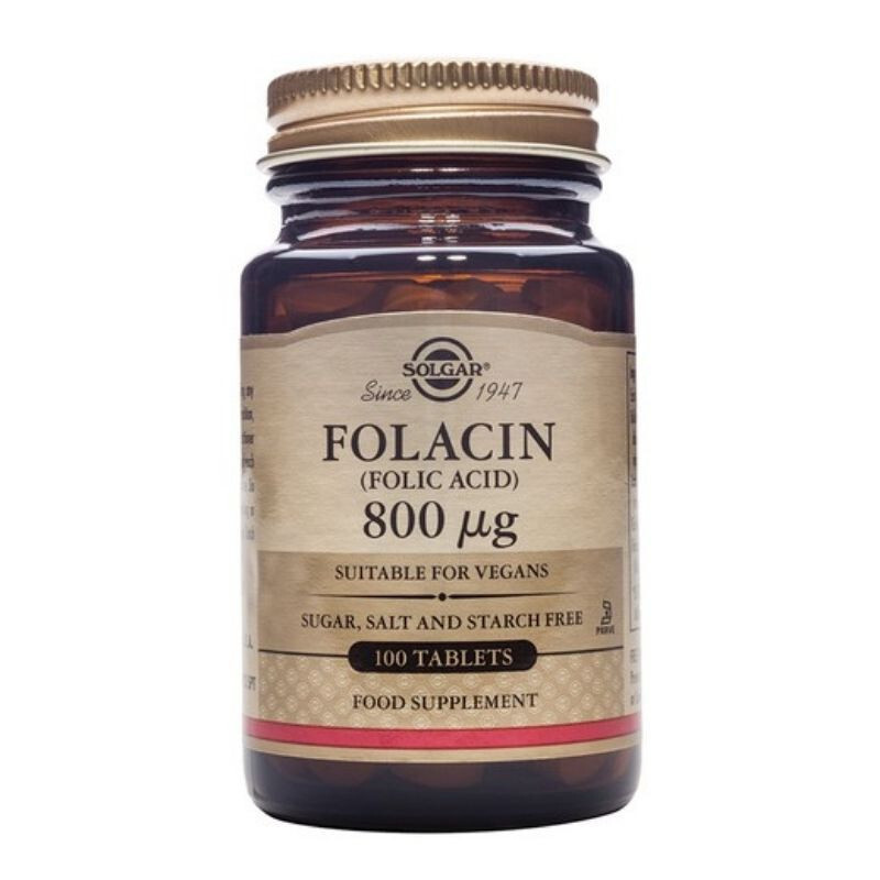 Solgar Folacin (folic Acid) 800μg Φολικό Οξύ 100tabs