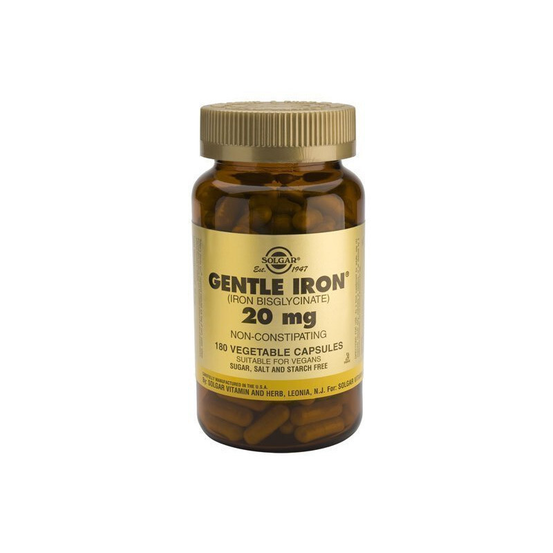 Solgar - Gentle Iron Αναπλήρωση Σιδήρου 20mg - 180caps