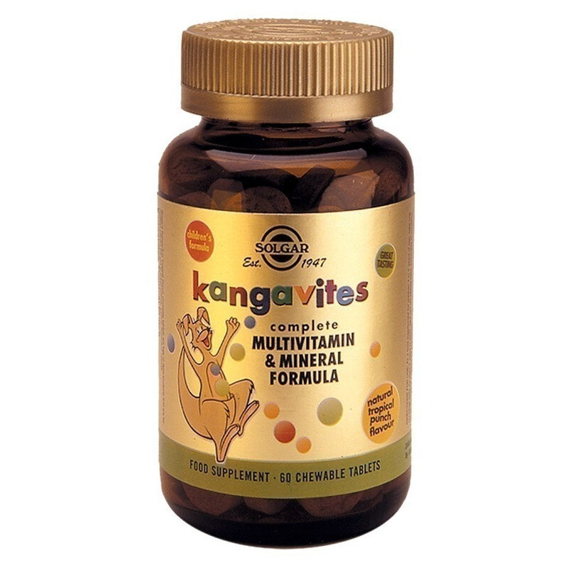 Solgar Kangavites Multivitamin & Mineral Formula Tropical Flavor 60tabs