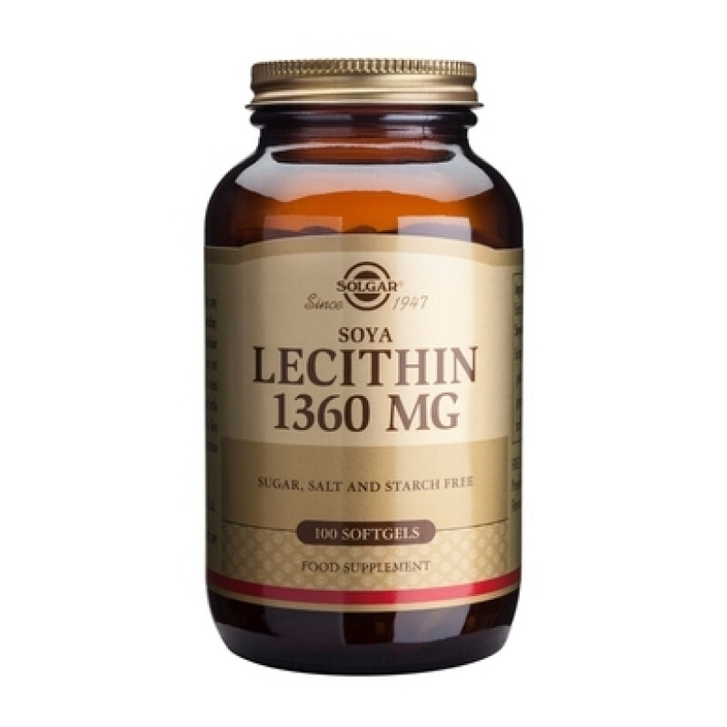 Solgar - Lecithin Soya 1360mg Διατήρηση & Έλεγχος Βάρους - 100soft Gels