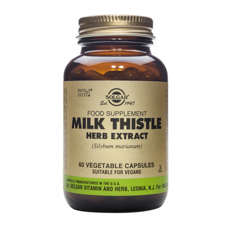 SOLGAR - Milk Thistle Herb Extract Υγεία Ήπατος - 60caps