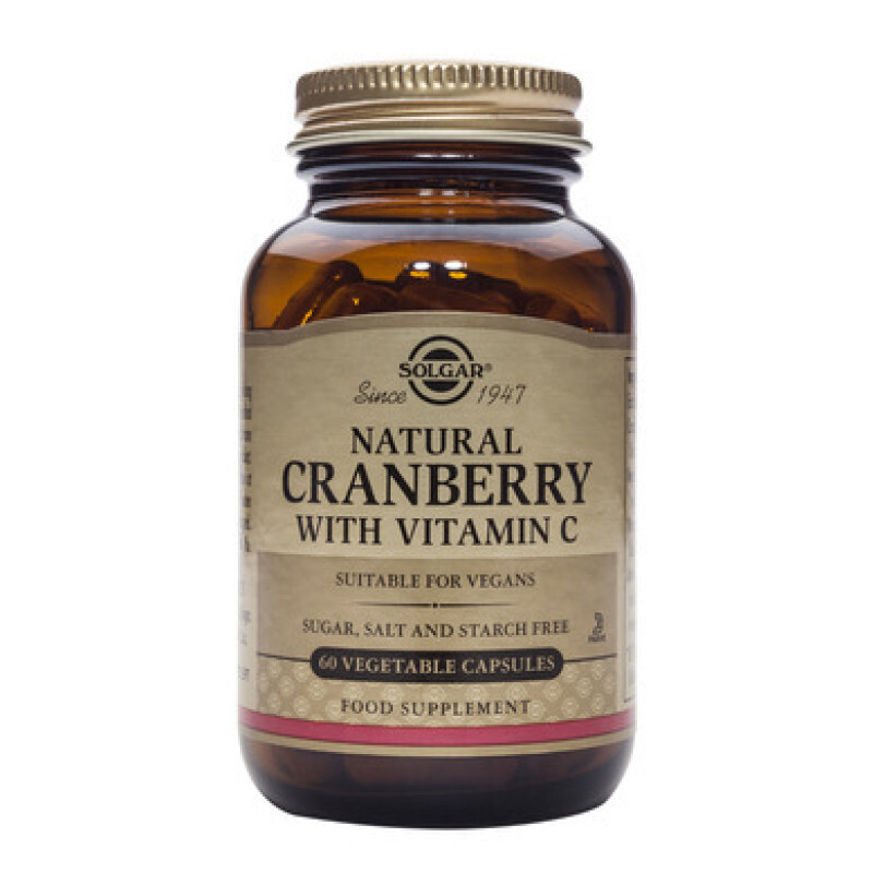 SOLGAR - Natural Cranberry + Vitamin C Ουρολοίμωξη & Κυστίτιδες - 60caps