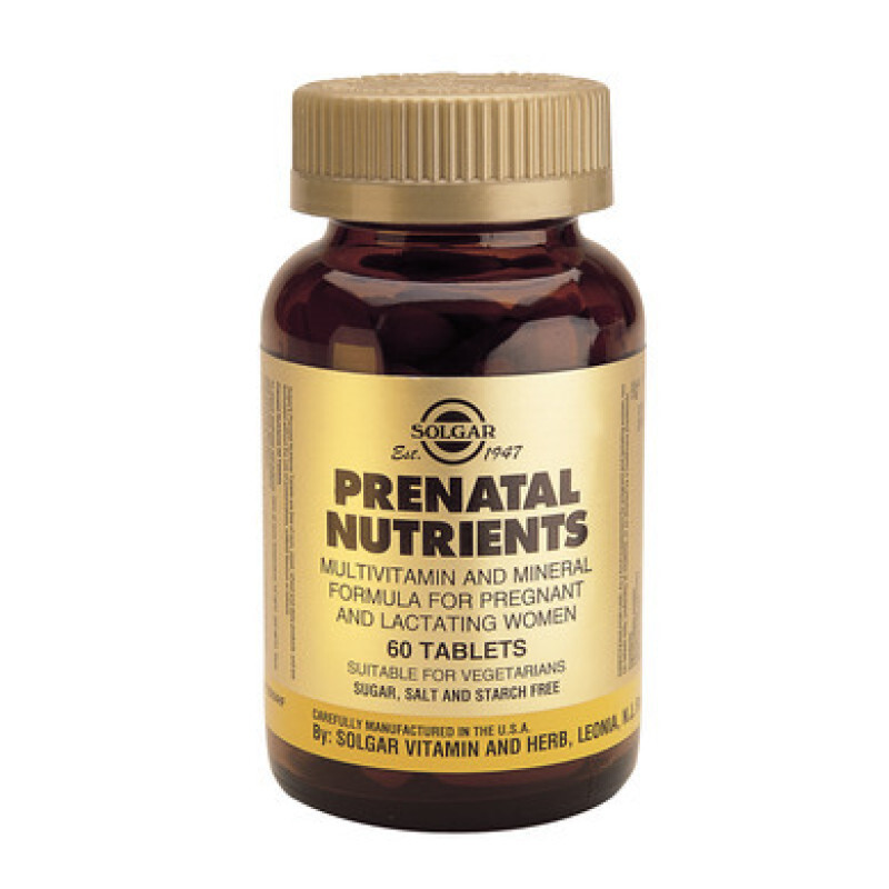 SOLGAR - Prenatal Nutrients Πολυβιταμίνη για Εγκύους & Θηλάζουσες - 120tabs
