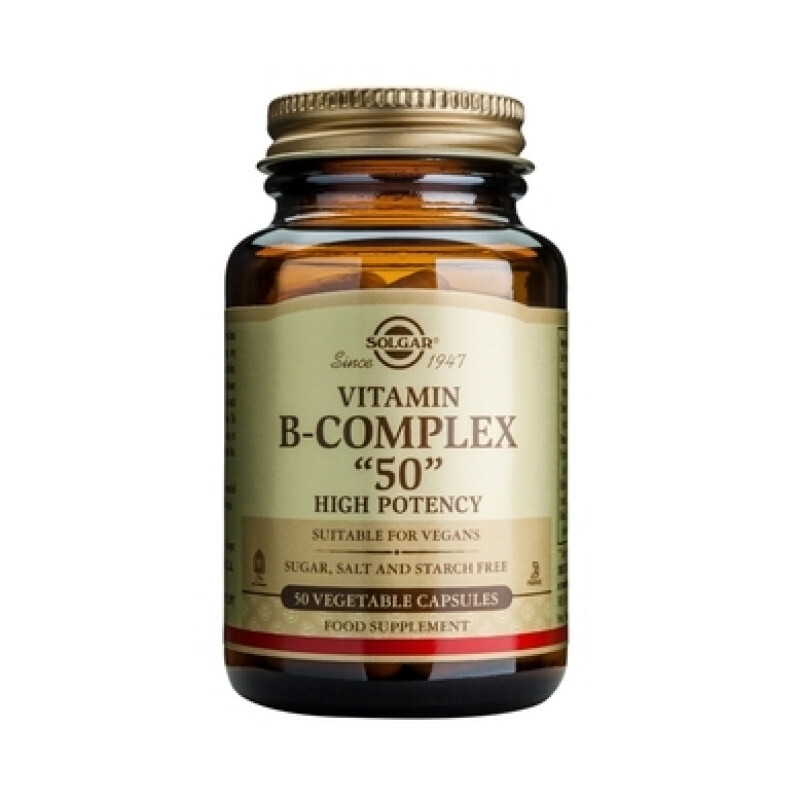 Solgar - Vitamin B-50 Complex Τόνωση Ανοσοποιητικού & Νευρικού Συστήματος - 50caps