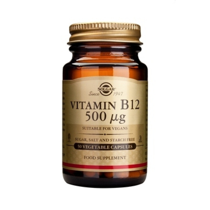 Solgar - Vitamin B-12 (500μg) Ανοσοποιητικό & Νευρικό Σύστημα - 50caps