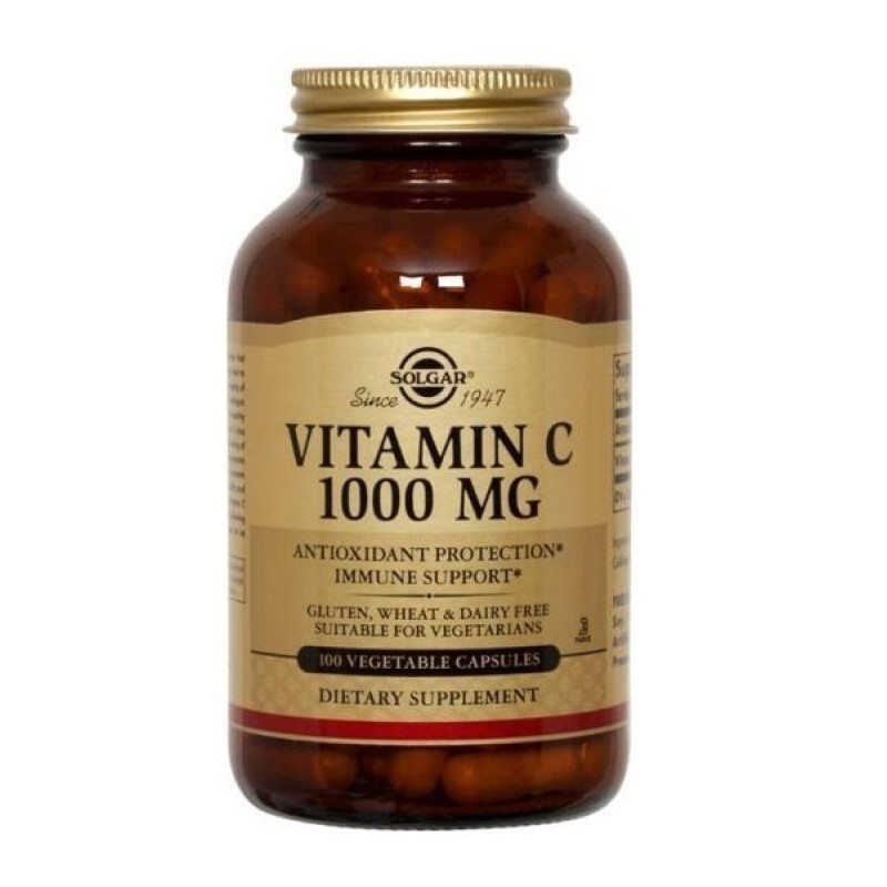 Solgar - Vitamin C 1000mg Βιταμίνη C Για Ενίσχυση Ανοσοποιητικού - 100caps