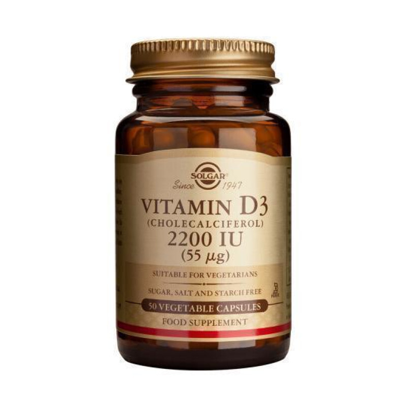 Solgar Vitamin D 3 (2200 Iu) 55μg 100caps