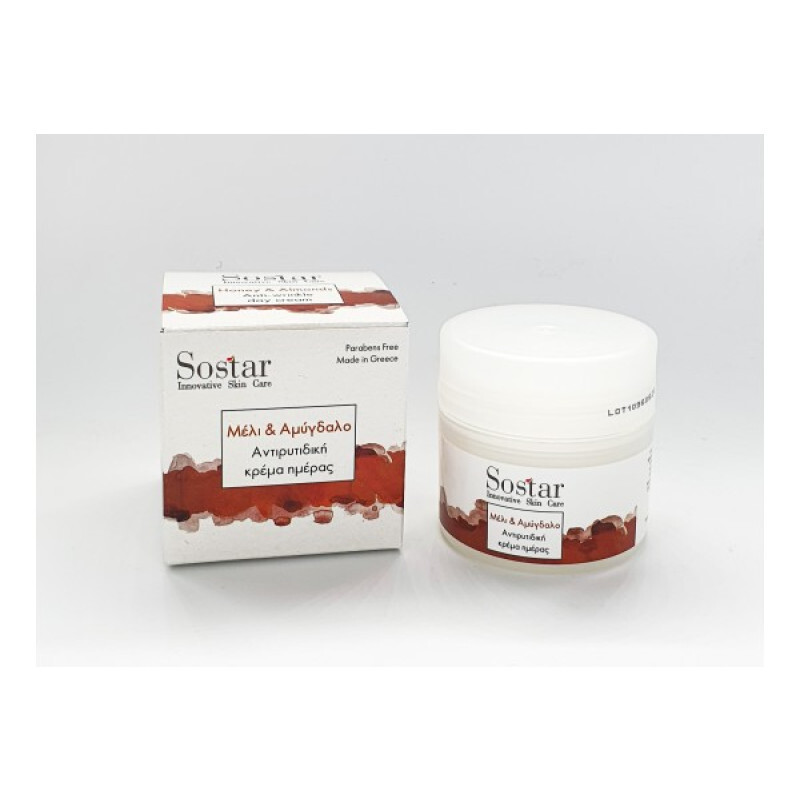 Sostar Honey & Almonds Αντιρυτιδική Κρέμα Μέλι & Αμύγδαλο 50ml