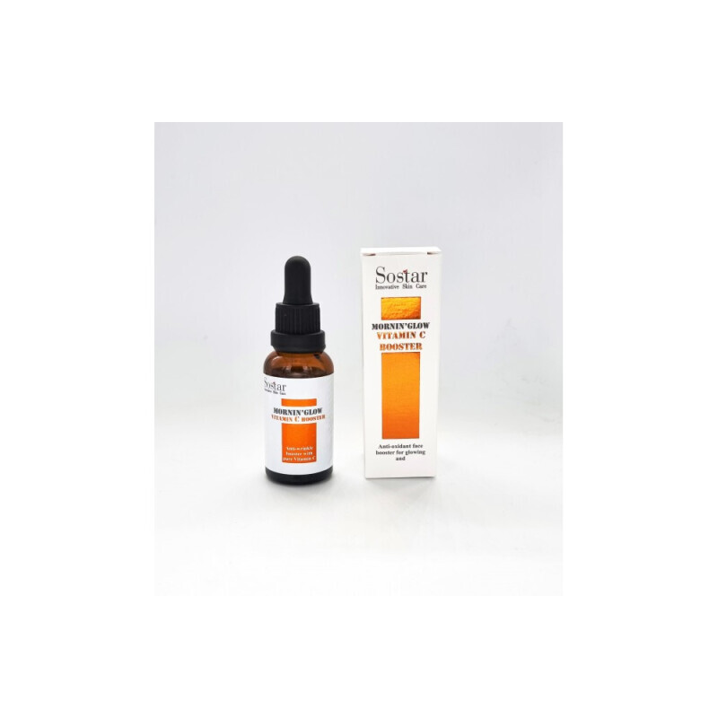Sostar - Mornin'glow Vitamin C Booster Αντιοξειδωτικός Ορός Προσώπου Για Λάμψη & Ομοιόμορφη Όψη - 30ml