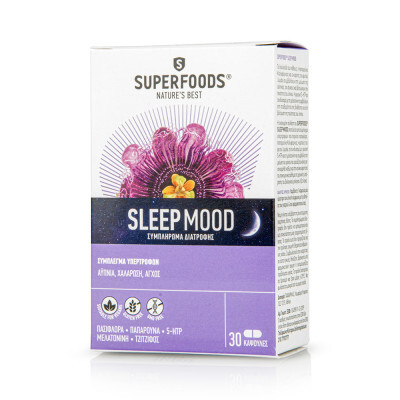 SUPERFOODS - Sleep Mood Σύμπλεγμα Υπερτροφών για Αϋπνία, Χαλάρωση & Άγχος - 30caps