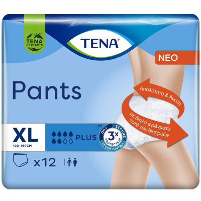 TENA - Pants Plus Εσώρουχο Ακράτειας Extra Large - 12τμχ