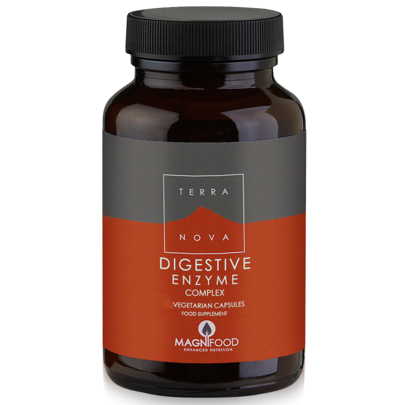 Terranova - Digestive Enzyme Complex Για Δυσπεψία, Μετεωρισμό & Τροφικές Δυσανεξίες - 100caps