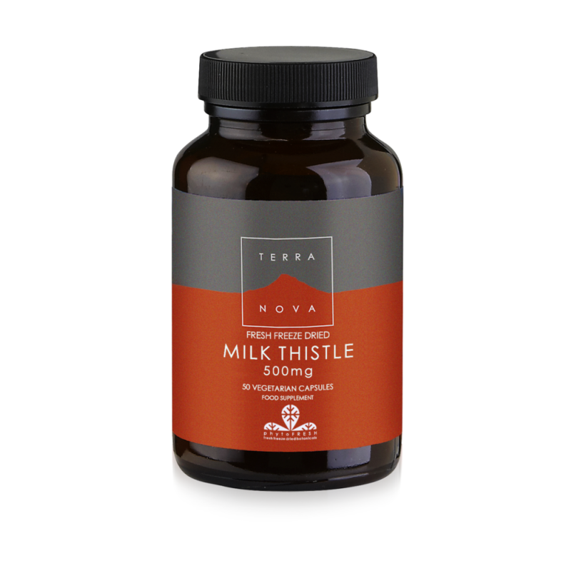 Terranova - Milk Thistle 500mg Αποτοξίνωση & Αντιοξειδωτική Προστασία Του Ήπατος - 50caps