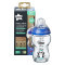 TOMMEE TIPPEE - Closer to Nature Glass Baby Bottle Γυάλινο Μπιμπερό 0m+ Μικρή Ροή Μπλε - 250ml