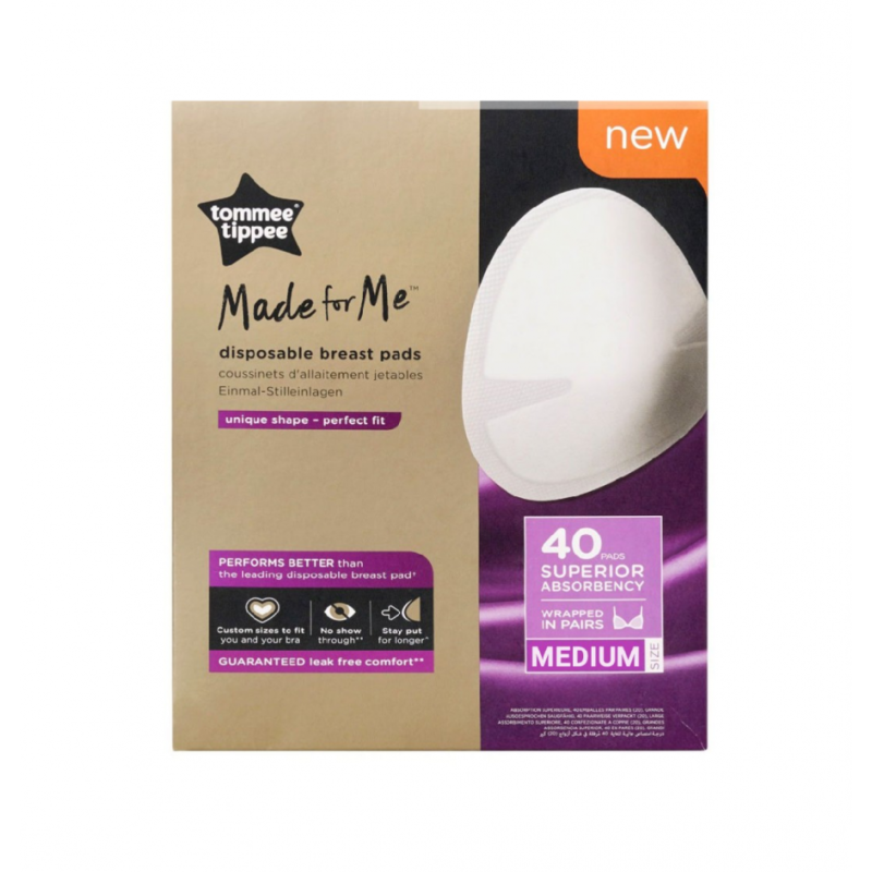 Tommee Tippee Made For Me Pads Επιθέματα Medium 40τμχ