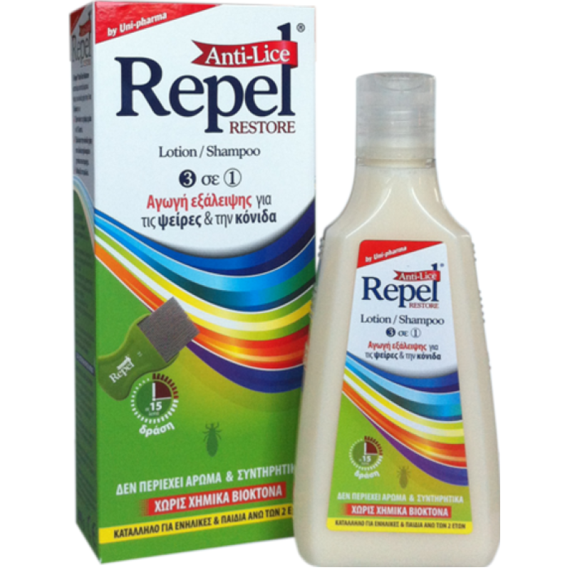 Unipharma Repel Anti Lice Restore 3σε1 200g