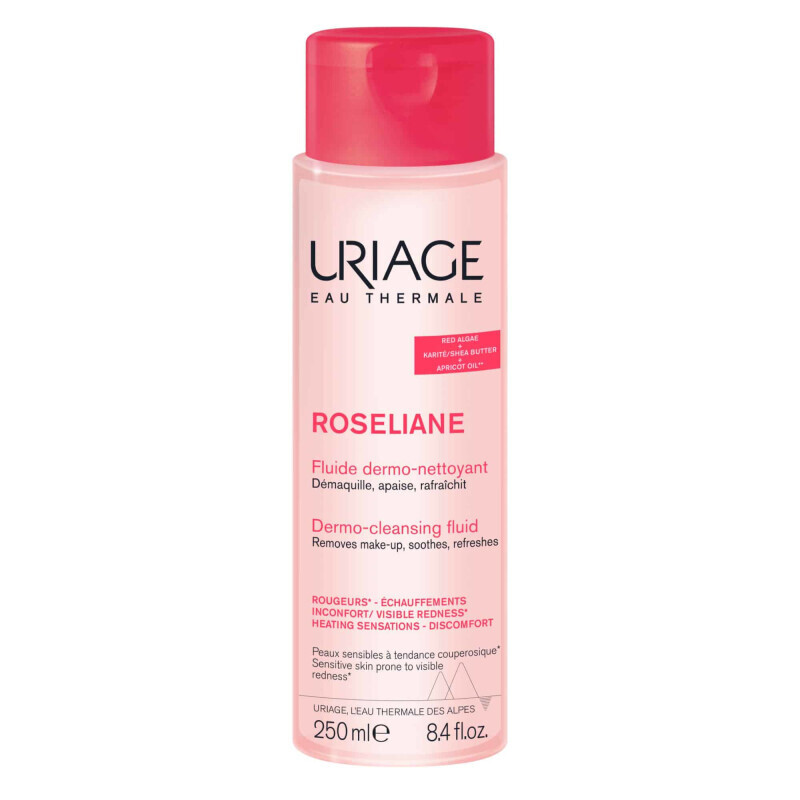 Uriage Roseliane Dermo-cleansing Fluid Κατά Της Ερυθρότητας 250ml