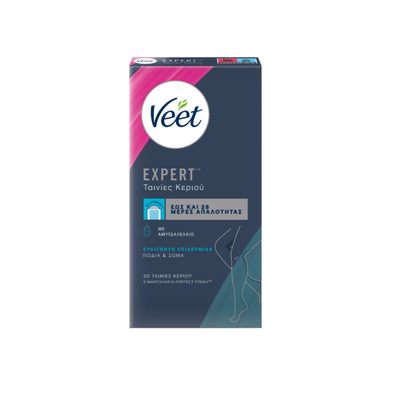 Veet Hair Minimizer Ταινίες Ποδιών Κρύο Κερί 20τμχ