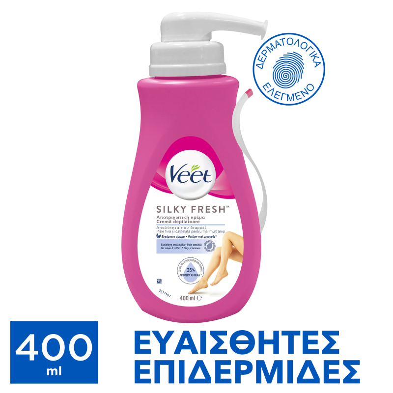 Veet Silky Fresh Αποτριχωτική Κρέμα Ευαίσθητο Δέρμα 400ml
